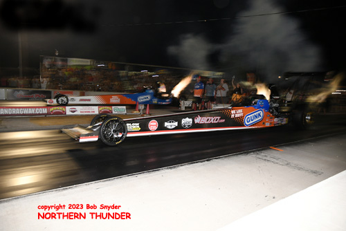Rachel Meyer (near lane) vs Megan Meyer (far lane) 
- 'Randy Meyer Racing'